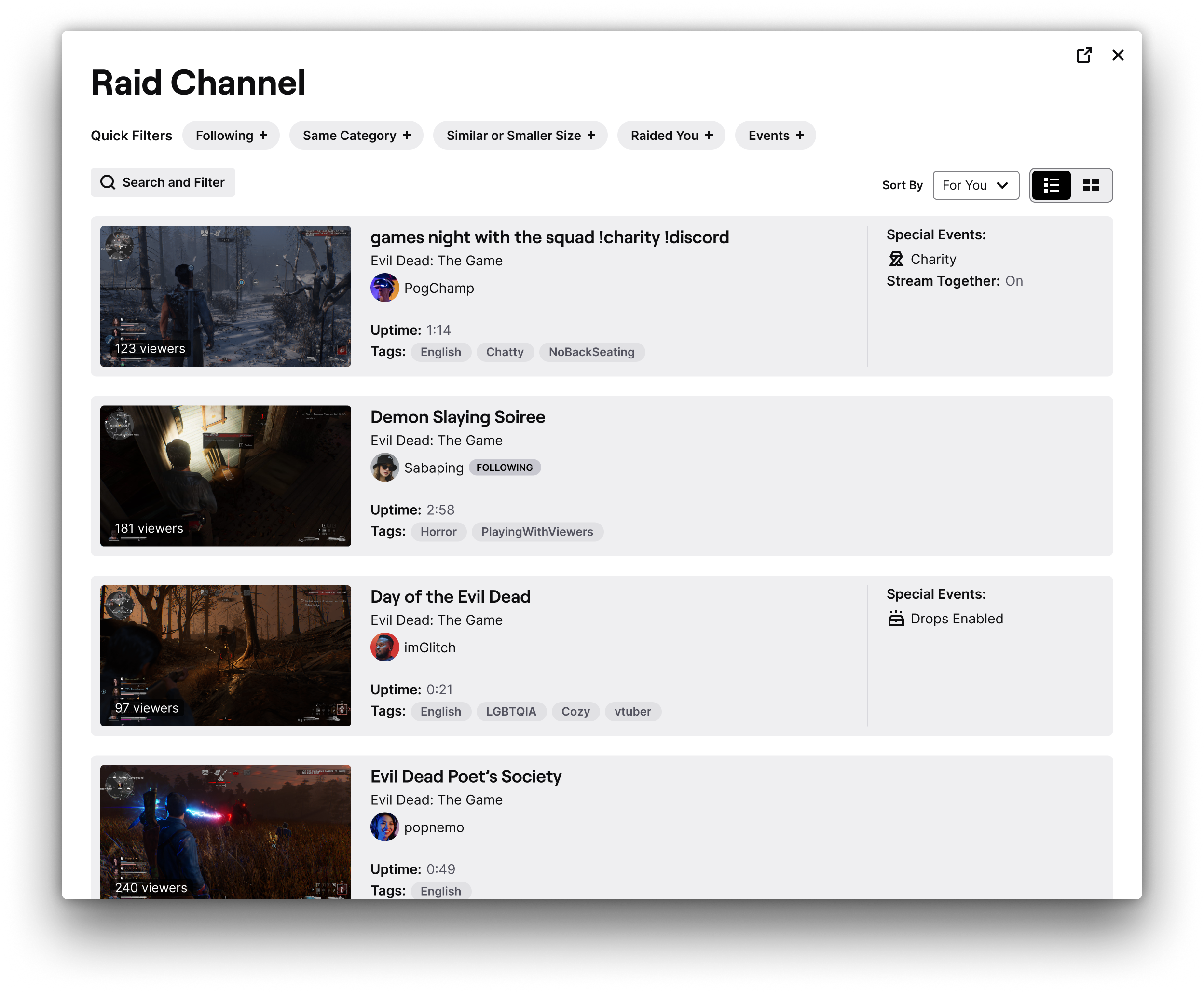 Raid Browser preview